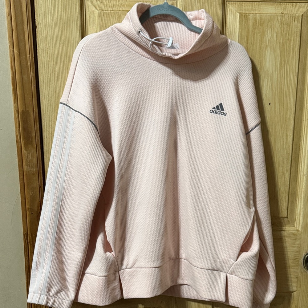 Adidas Light Pink Pullover Hoodie